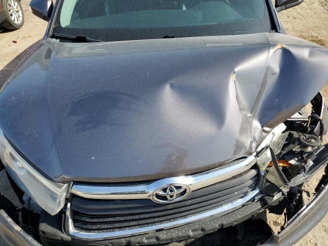 5TDKKRFH5GS126110 - 2016 TOYOTA HIGHLANDER XLE GRAY photo 12