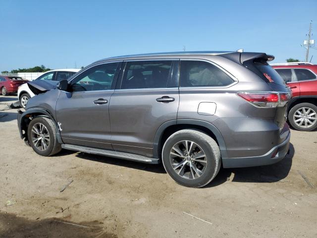 5TDKKRFH5GS126110 - 2016 TOYOTA HIGHLANDER XLE GRAY photo 2