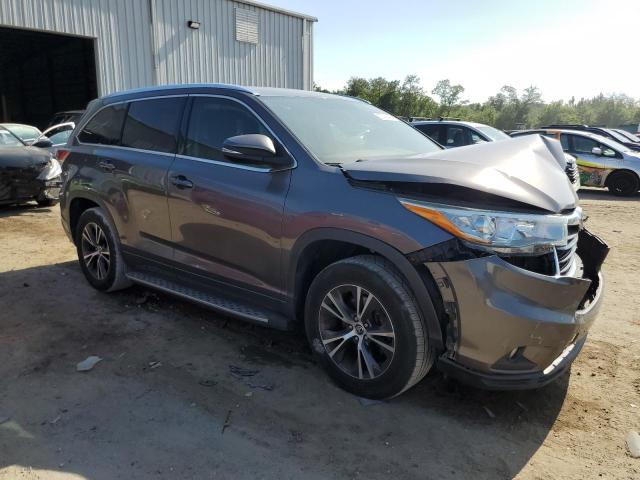 5TDKKRFH5GS126110 - 2016 TOYOTA HIGHLANDER XLE GRAY photo 4