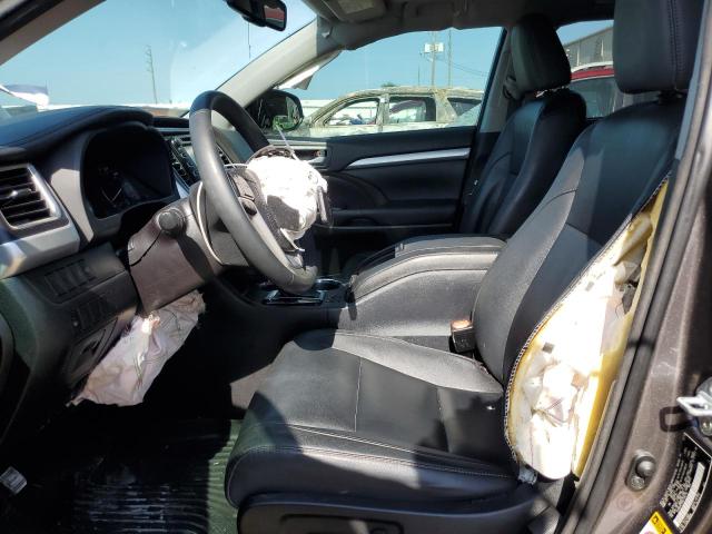 5TDKKRFH5GS126110 - 2016 TOYOTA HIGHLANDER XLE GRAY photo 7