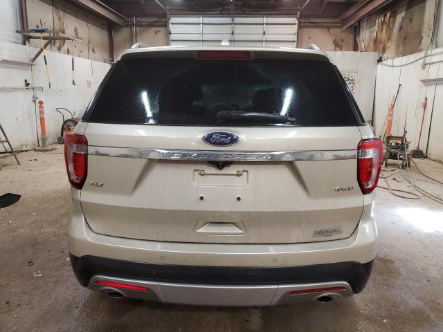 1FM5K8D8XHGA33732 - 2017 FORD EXPLORER XLT TAN photo 6