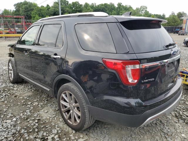 1FM5K8F88HGC23543 - 2017 FORD EXPLORER LIMITED BLACK photo 2