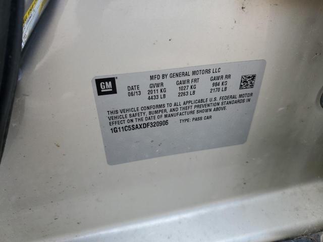 1G11C5SAXDF320906 - 2013 CHEVROLET MALIBU 1LT 金色 照片 13