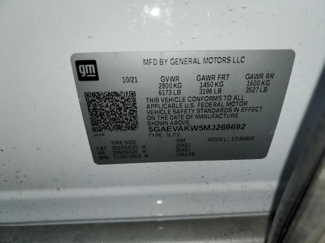 5GAEVAKW5MJ269692 - 2021 BUICK ENCLAVE ESSENCE 白色 照片 14