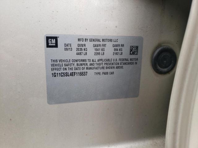 1G11C5SL4EF116637 - 2014 CHEVROLET MALIBU 1LT 米色 照片 12