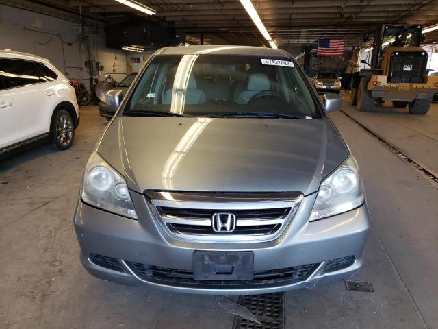 5FNRL38497B129406 - 2007 HONDA ODYSSEY EX BLUE photo 5