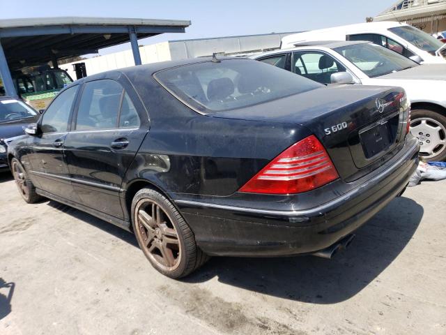 WDBNG76J14A386016 - 2004 MERCEDES-BENZ S 600 BLACK photo 2