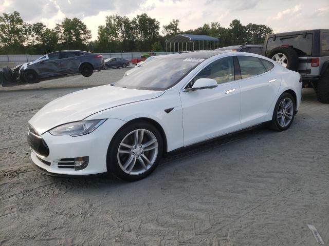 5YJSA1H18EFP33284 - 2014 TESLA MODEL S WHITE photo 1