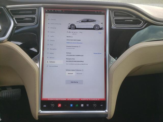 5YJSA1H18EFP33284 - 2014 TESLA MODEL S WHITE photo 9
