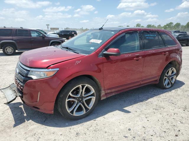 2FMDK4AK2DBC76165 - 2013 FORD EDGE SPORT RED photo 1