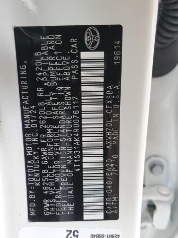 4T1S31AK4RU076117 - 2024 TOYOTA CAMRY SE NIGHT SHADE WHITE photo 13