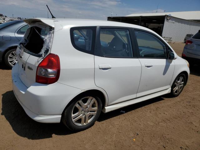 JHMGD386X7S030083 - 2007 HONDA FIT S WHITE photo 3