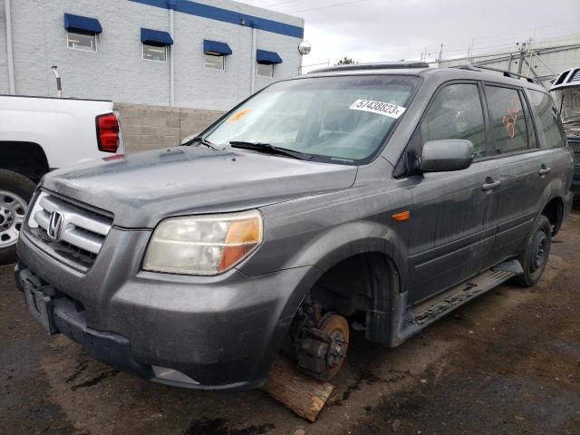 5FNYF28777B024306 - 2007 HONDA PILOT EXL GRAY photo 1