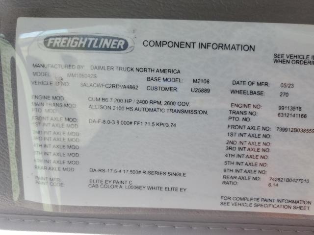 3ALACWFC2RDVA4862 - 2024 FREIGHTLINER M2 106 MEDIUM DUTY WHITE photo 10