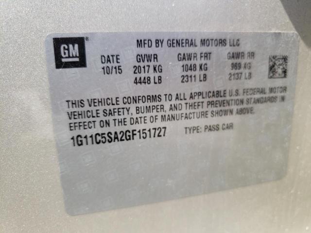 1G11C5SA2GF151727 - 2016 CHEVROLET MALIBU LIM LT Бежевый фото 12