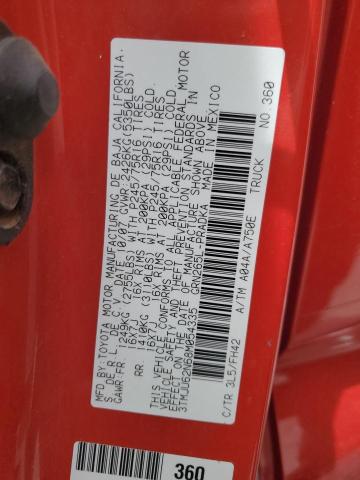 3TMJU62N68M054335 - 2008 TOYOTA TACOMA DOUBLE CAB PRERUNNER RED photo 12
