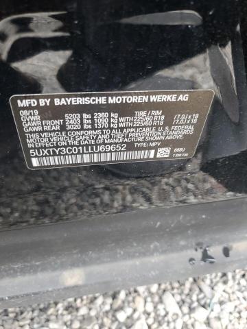 5UXTY3C01LLU69652 - 2020 BMW X3 SDRIVE30I BLACK photo 14