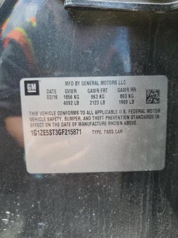 1G1ZE5ST3GF215871 - 2016 CHEVROLET MALIBU LT GRAY photo 12