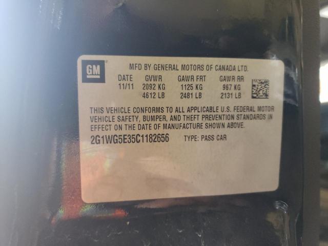 2G1WG5E35C1182656 - 2012 CHEVROLET IMPALA LT BLACK photo 12