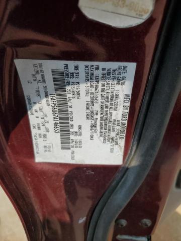 1FAFP56U67A146653 - 2007 FORD TAURUS SEL BURGUNDY photo 12