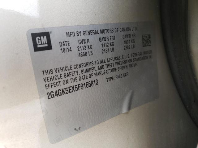 2G4GK5EX5F9166813 - 2015 BUICK REGAL 金色 照片 12