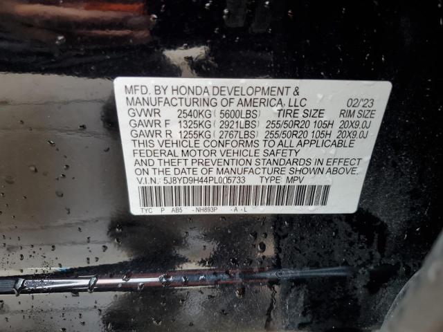 5J8YD9H44PL005733 - 2023 ACURA MDX TECHNOLOGY BLACK photo 14