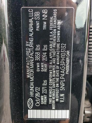 5NPLP4AG3PH103132 - 2023 HYUNDAI ELANTRA LIMITED BLACK photo 13