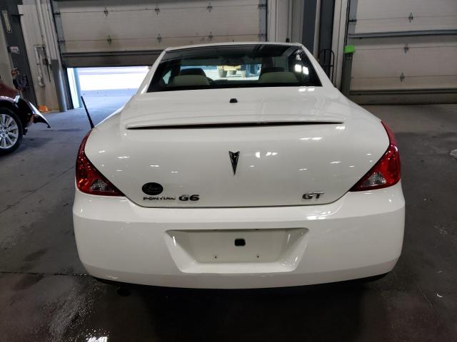 1G2ZH36N684299815 - 2008 PONTIAC G6 GT WHITE photo 6