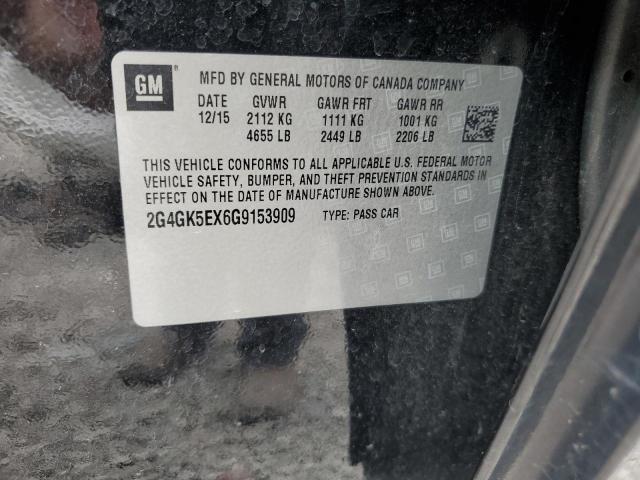 2G4GK5EX6G9153909 - 2016 BUICK REGAL 黑色 照片 12