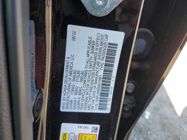 19XFL2H85NE019861 - 2022 HONDA CIVIC SPORT 黑色 照片 12