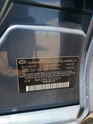 5NPE24AF2GH325577 - 2016 HYUNDAI SONATA SE BLUE photo 12