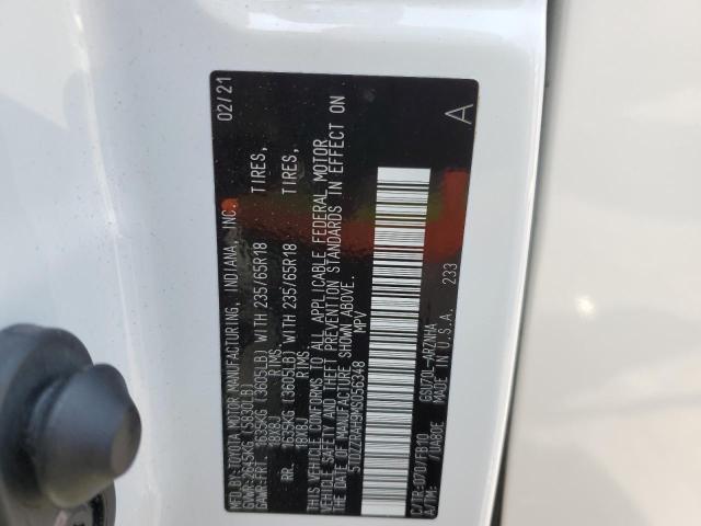 5TDZZRAH9MS056348 - 2021 TOYOTA HIGHLANDER L WHITE photo 13