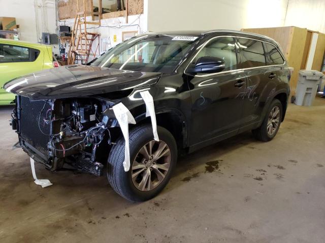 5TDJKRFH1FS183673 - 2015 TOYOTA HIGHLANDER XLE أسود صورة 1