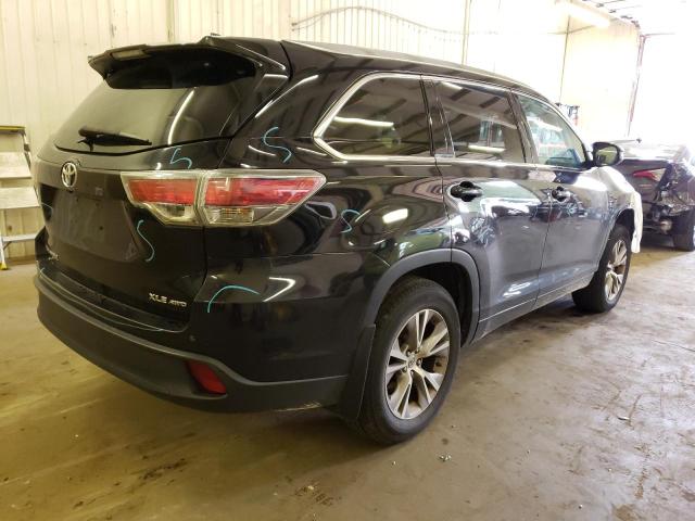 5TDJKRFH1FS183673 - 2015 TOYOTA HIGHLANDER XLE أسود صورة 3