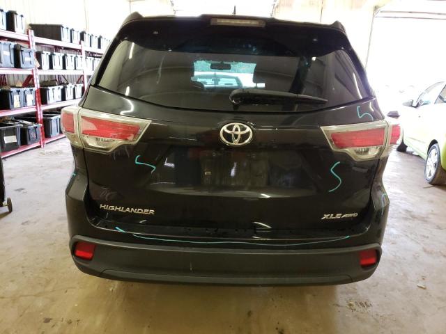 5TDJKRFH1FS183673 - 2015 TOYOTA HIGHLANDER XLE أسود صورة 6