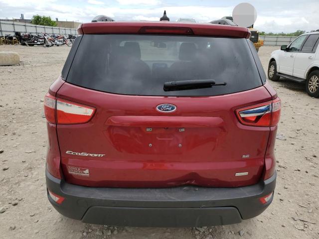 MAJ3S2GE9KC285440 - 2019 FORD ECOSPORT SE MAROON photo 6