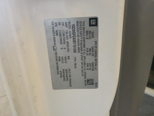 1GCWGFCA8D1191390 - 2013 CHEVROLET EXPRESS G2 أبيض صورة 12