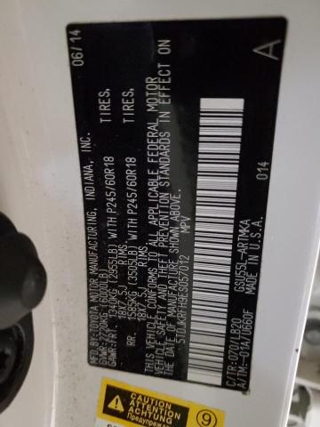 5TDJKRFH9ES057012 - 2014 TOYOTA HIGHLANDER XLE თეთრი ფოტო 13