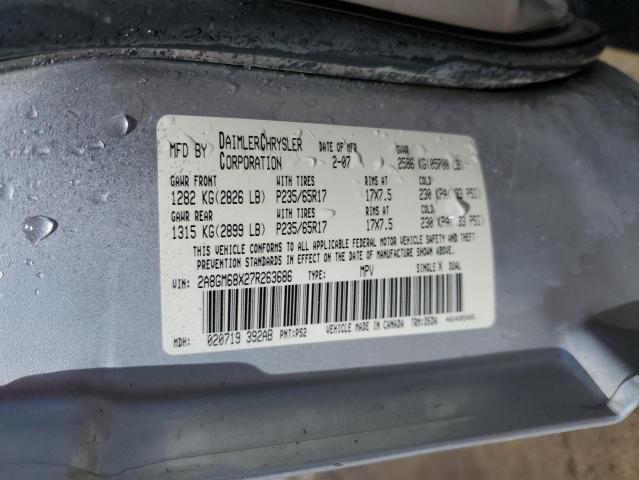 2A8GM68X27R263686 - 2007 CHRYSLER PACIFICA TOURING SILVER photo 14