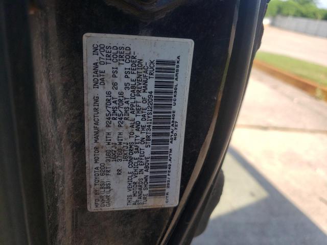 5TBRT3411YS122094 - 2000 TOYOTA TUNDRA ACCESS CAB 黑色 照片 12