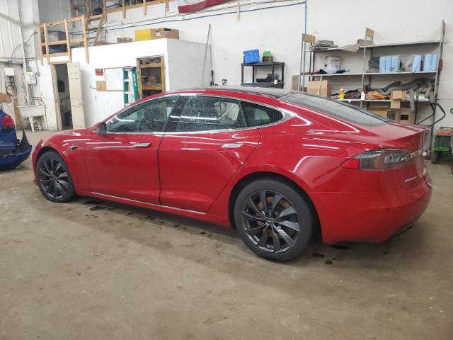 5YJSA1E29JF295592 - 2018 TESLA MODEL S RED photo 2
