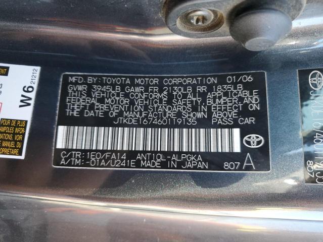 JTKDE167460119135 - 2006 TOYOTA SCION TC 石墨色 照片 13