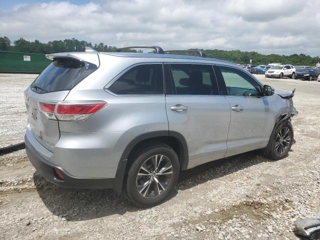 5TDJKRFH0GS229463 - 2016 TOYOTA HIGHLANDER XLE SILVER photo 3