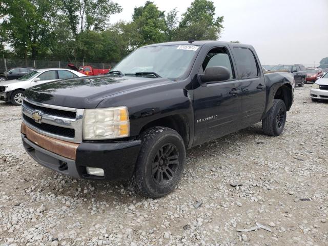 2GCEK13M771521168 - 2007 CHEVROLET SILVERADO K1500 CREW CAB BLACK photo 1