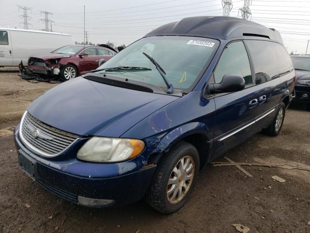 2C4GP54L62R613339 - 2002 CHRYSLER TOWN & COU LXI BLUE photo 1