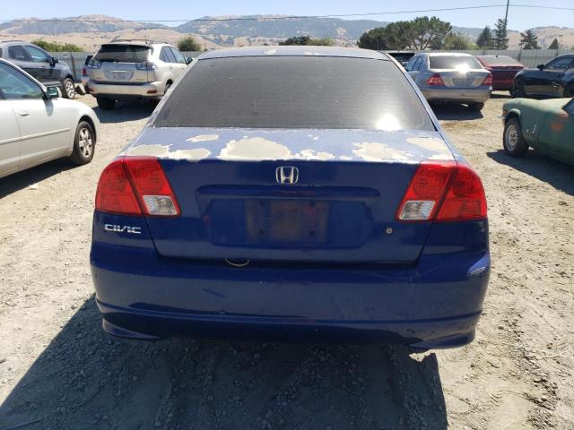 2HGES16355H537118 - 2005 HONDA CIVIC DX VP Mavi foto 6