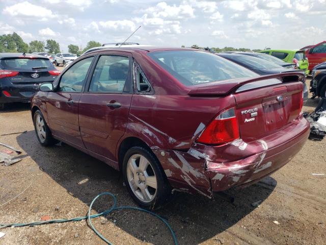 1FAHP34NX7W180283 - 2007 FORD FOCUS ZX4 BURGUNDY photo 2