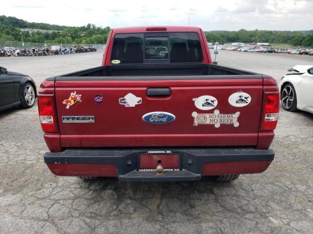 1FTZR45E37PA51874 - 2007 FORD RANGER SUPER CAB RED photo 6