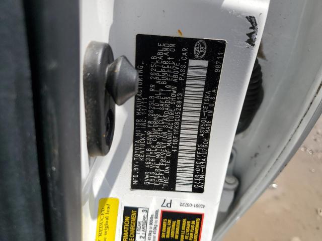 4T1BF1FK8CU526813 - 2012 TOYOTA CAMRY BASE WHITE photo 13
