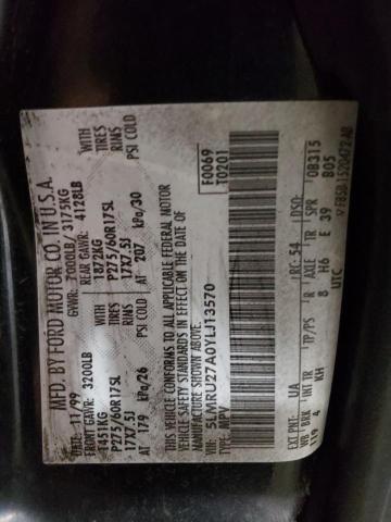 5LMRU27A0YLJ13570 - 2000 LINCOLN NAVIGATOR შავი ფოტო 12